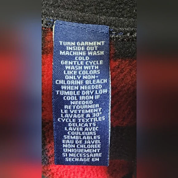 Chaps Women's Buffalo Plaid Fleece Pullover, Red/Black 1/4 Zip, Size Small, S - Picture 11 of 11